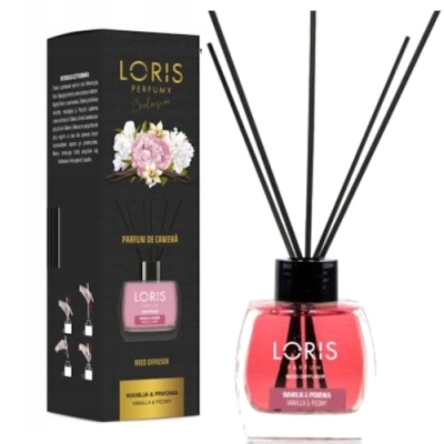 Loris Vanille & Pivoine - Diffuseur Arôme, Desodorisant sticks 120 ml