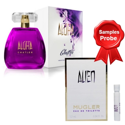 Chatler Aloha - Eau de Parfum Pour Femme 100 ml, echantillon Thierry Mugler Alien EDT 1,2