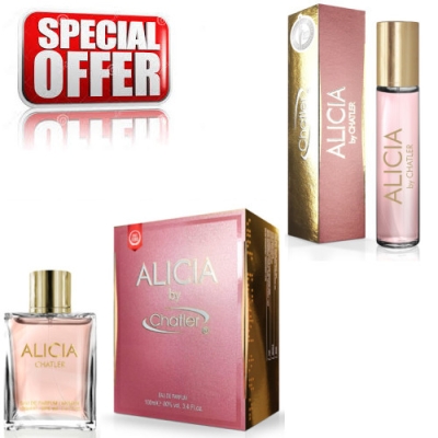 Alicia by Chatler - Ensemble promotionnel, Eau de Parfum 100 ml + Eau de Parfum 30 ml